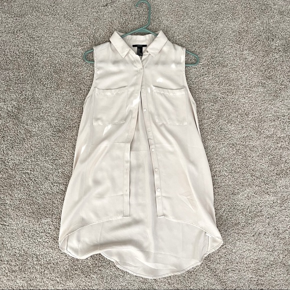 Forever 21 Beige high-low sleeveless top - S - Picture 2 of 5